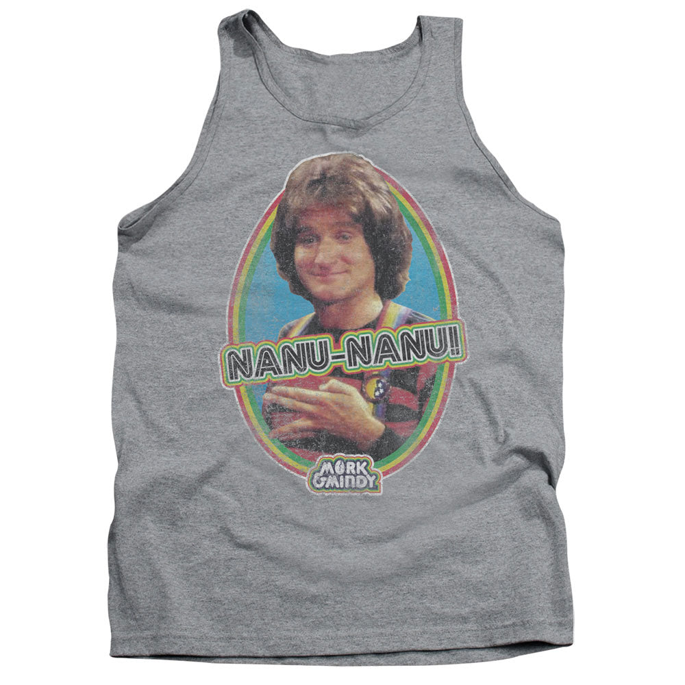 Mork & Mindy - Nanu Nanu - Adult Tank - Athletic Heather