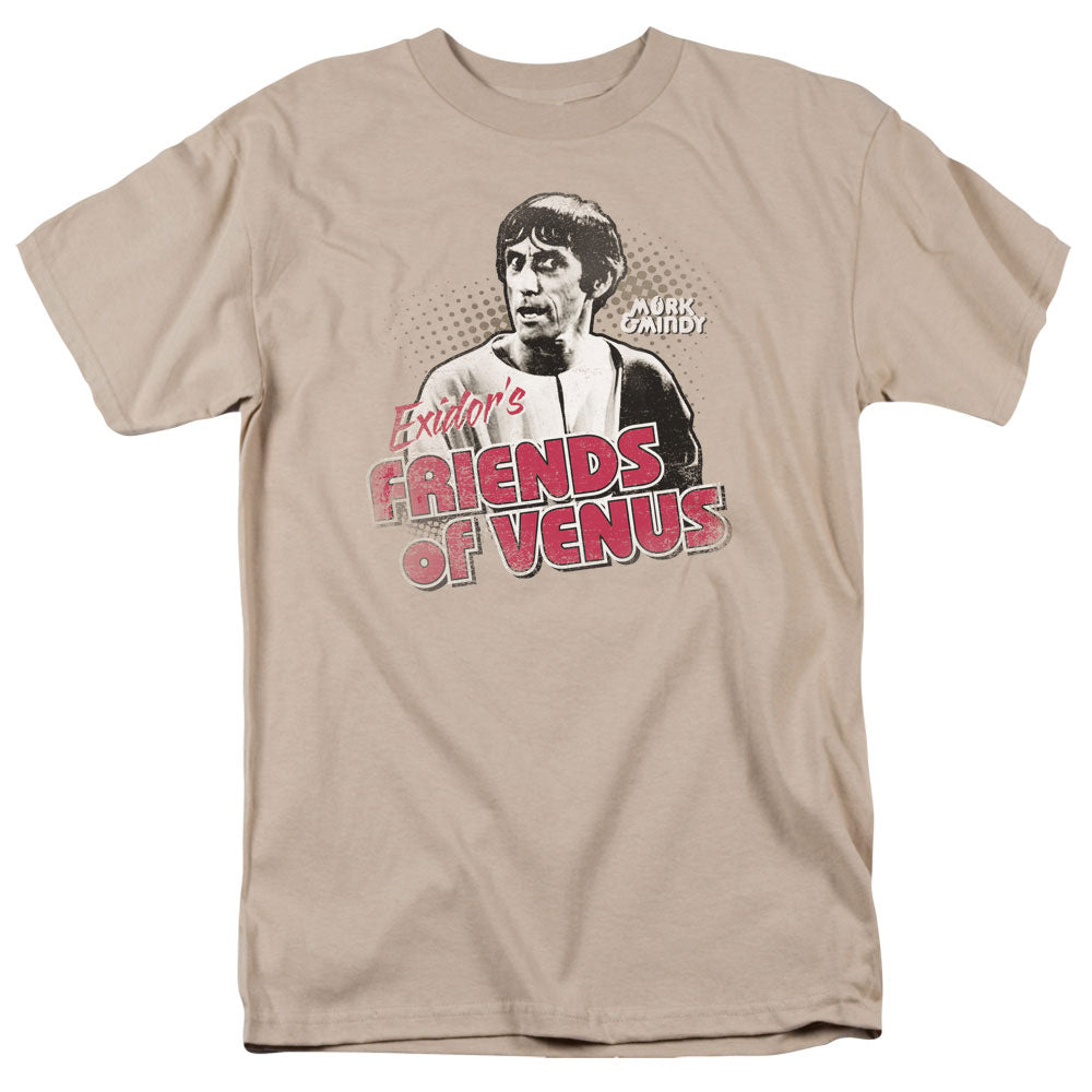Mork & Mindy - Friends Of Venus - Short Sleeve Adult 18/1 - Sand T-shirt