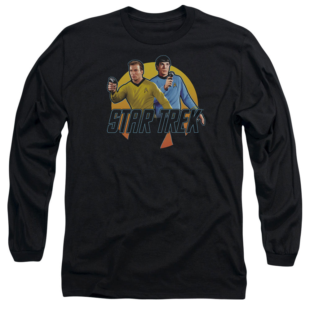 Star Trek - Phasers Ready - Long Sleeve Adult 18/1 - Black T-shirt