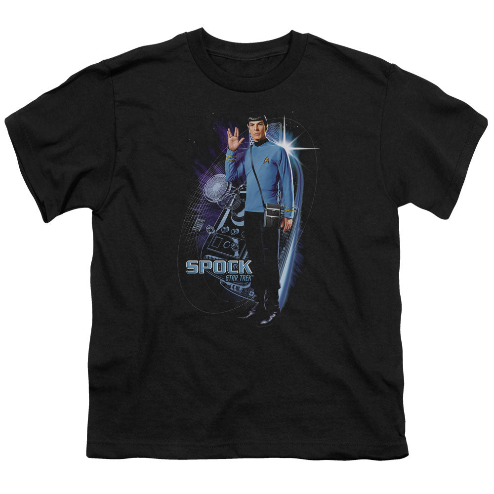 Star Trek - Galactic Spock - Short Sleeve Youth 18/1 - Black T-shirt