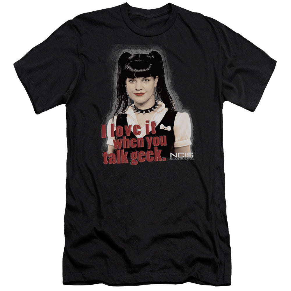 Ncis - Geek Talk-premuim Canvas Adult Slim Fit 30/1 - Black