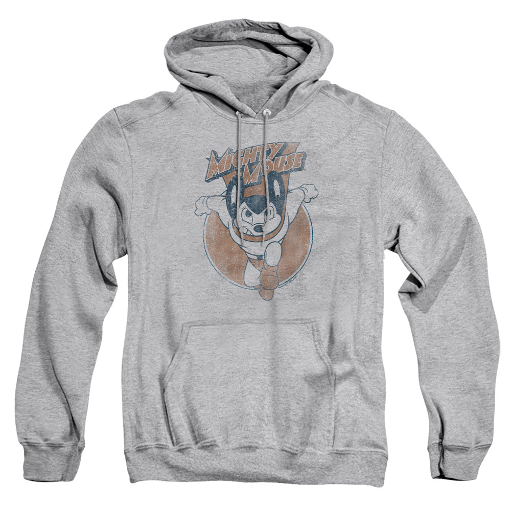 Mighty Mouse - Flying With Purpose - Adult Pull-over Hoodie - Athletic Heather