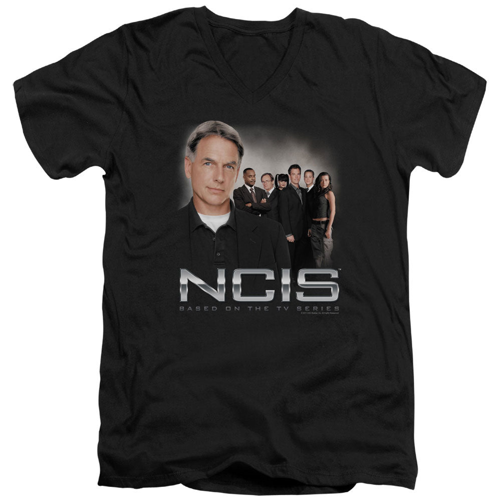 Ncis - Investigators - Short Sleeve Adult V-neck - Black T-shirt