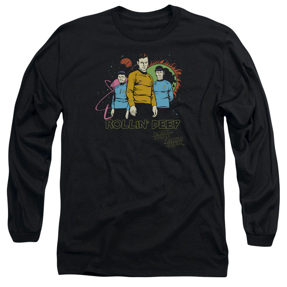 Star Trek - Rollin Deep - Long Sleeve Adult 18/1 - Black T-shirt