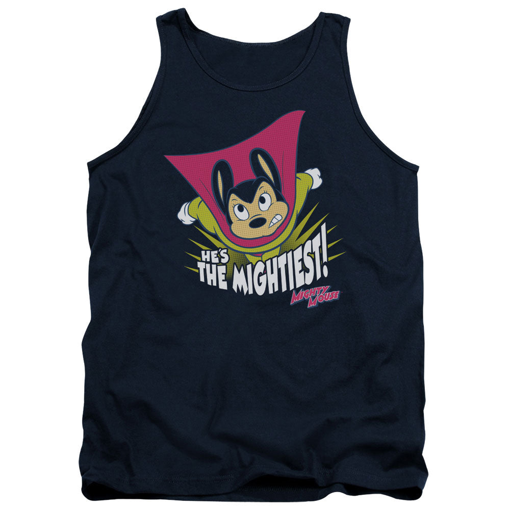 Mighty Mouse - The Mightiest - Adult Tank - Navy