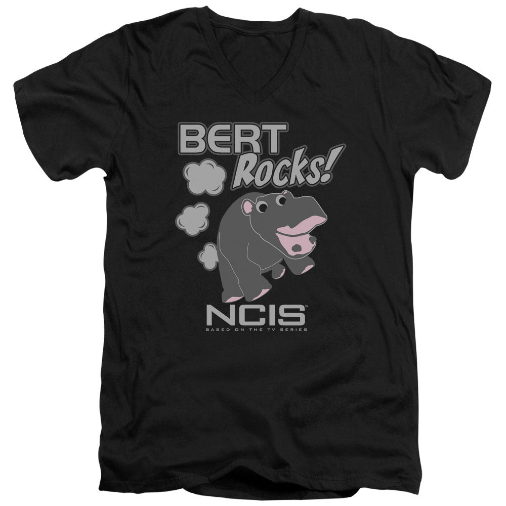Ncis - Bert Rocks - Short Sleeve Adult V-neck - Black T-shirt