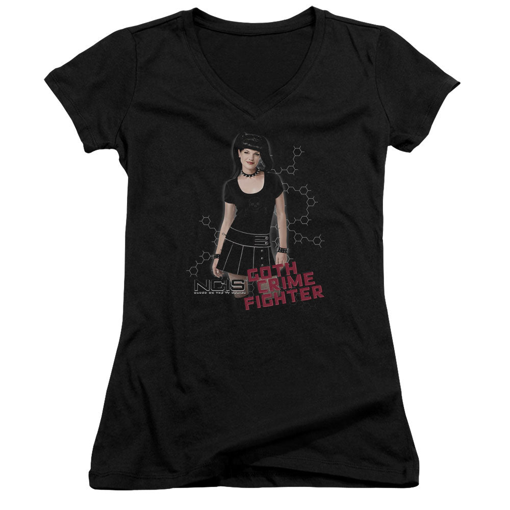 Ncis - Goth Crime Fighter - Junior V-neck - Black