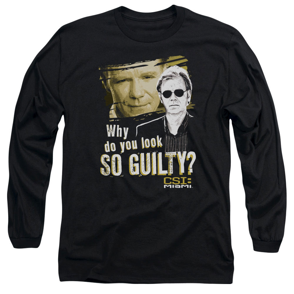 Csi Miami - So Guilty - Long Sleeve Adult 18/1 - Black T-shirt