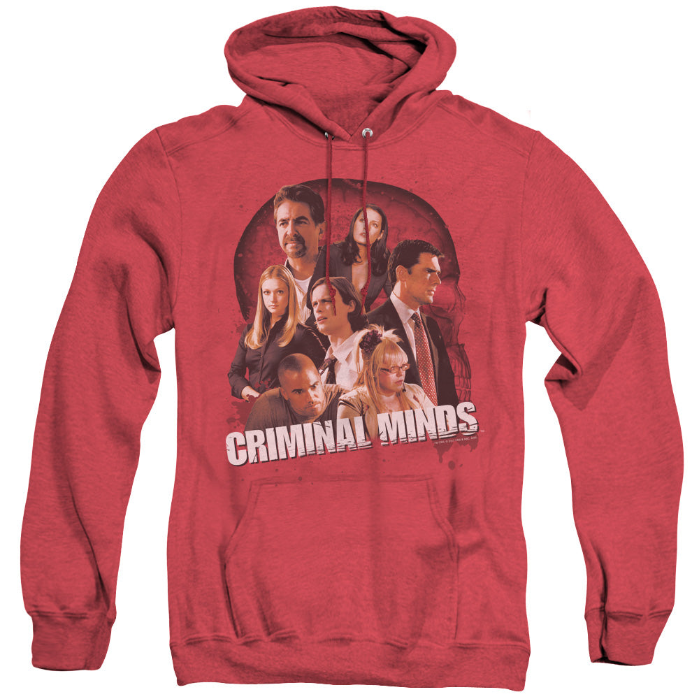 Criminal Minds - Brain Trust - Adult Heather Hoodie - Red