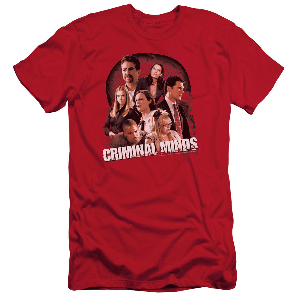 Criminal Minds - Brain Trust - Short Sleeve Adult 30/1 - Red T-shirt