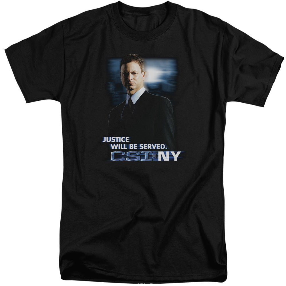 Csi:ny - Justice Served - Short Sleeve Adult Tall - Black T-shirt