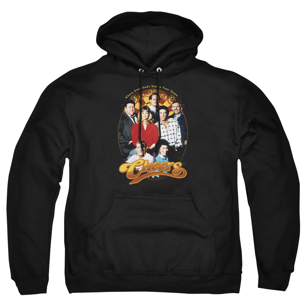 Cheers - Group Shot - Adult Pull-over Hoodie - Black