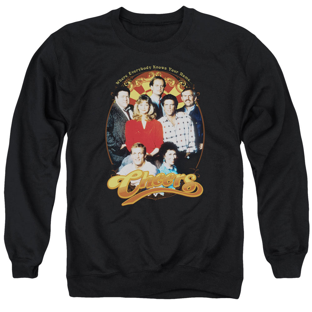 Cheers - Group Shot - Adult Crewneck Sweatshirt - Black