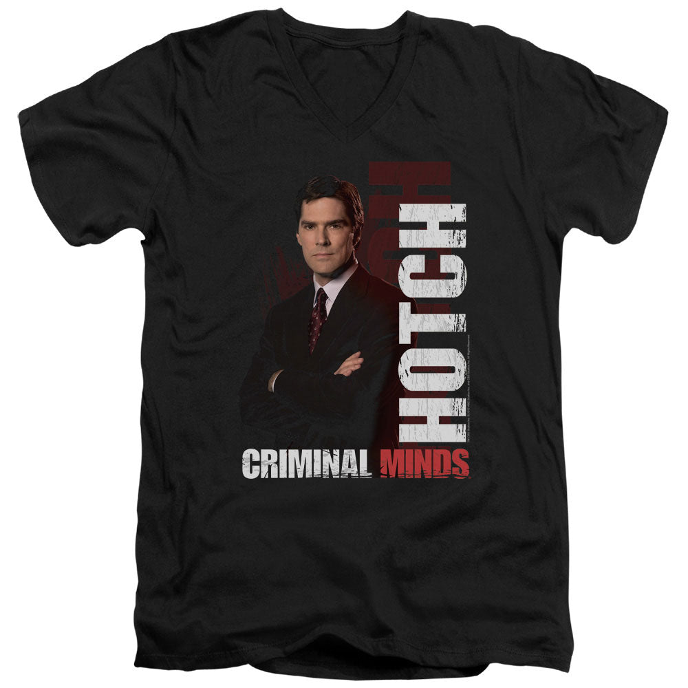 CRIMINAL MINDS HOTCH - S/S ADULT V-NECK - BLACK T-Shirt