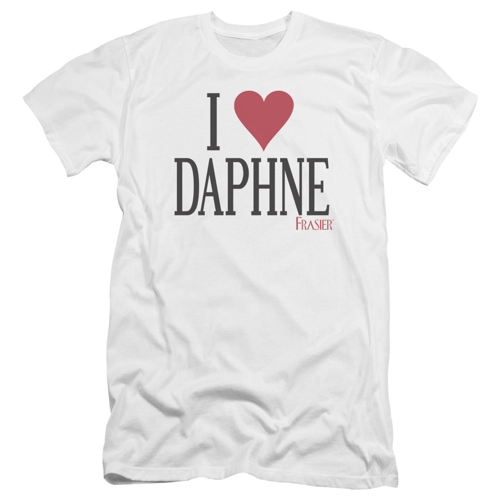 Frasier - I Heart Daphne-premuim Canvas Adult Slim Fit 30/1 - White