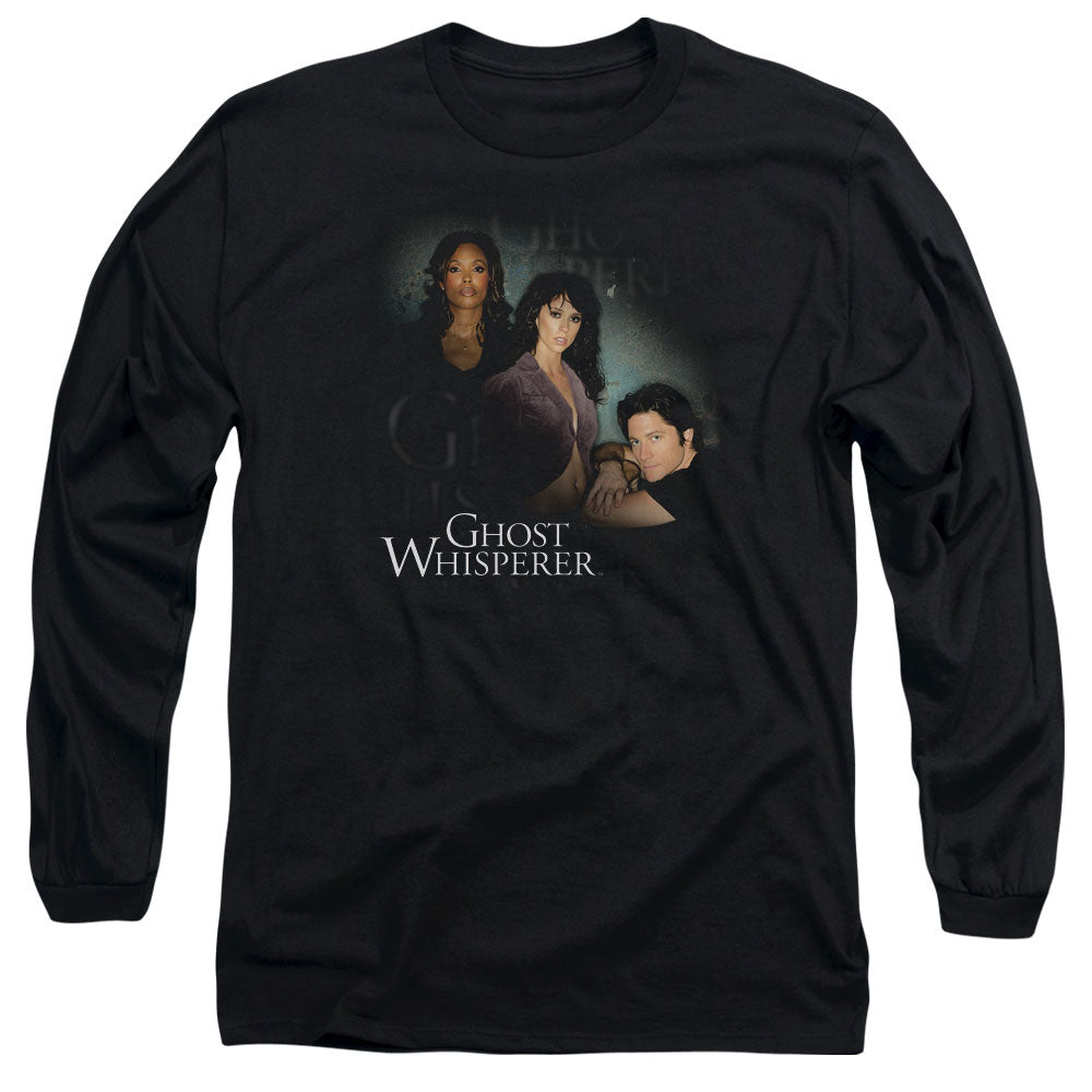 Ghost Whisperer - Diagonal Cast - Long Sleeve Adult 18/1 - Black T-shirt