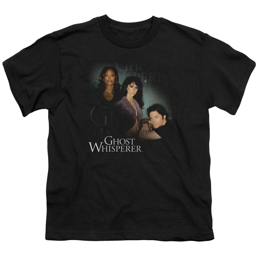 Ghost Whisperer - Diagonal Cast - Short Sleeve Youth 18/1 - Black T-shirt