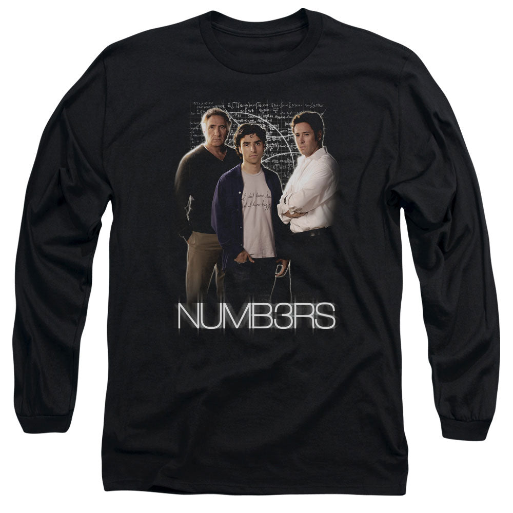 Numbers - Equations - Long Sleeve Adult 18/1 - Black T-shirt