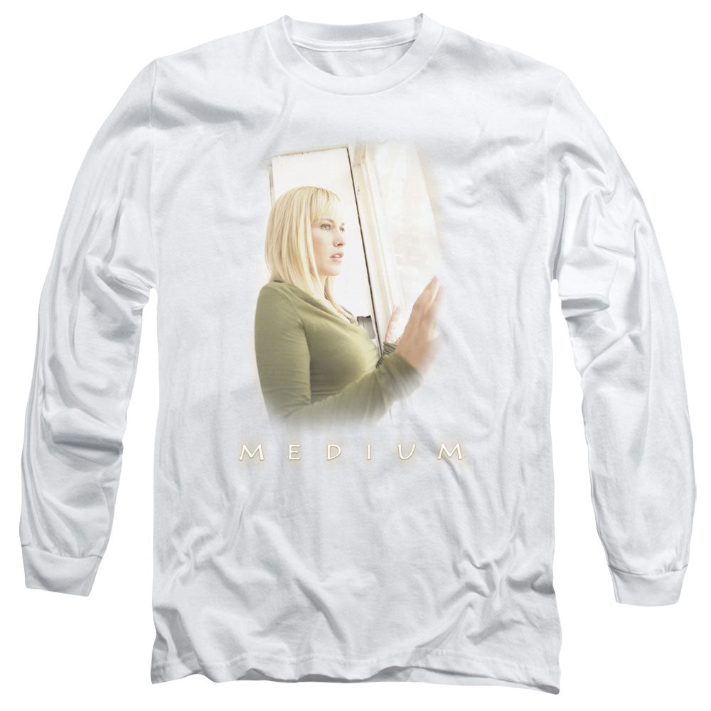 Medium - White Light - Long Sleeve Adult 18/1 - White T-shirt