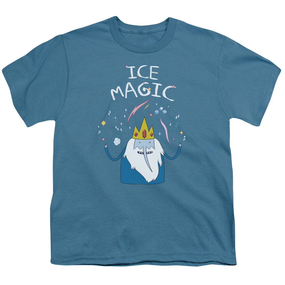Adventure Time - Ice Magic - Short Sleeve Youth 18/1 - Slate T-shirt
