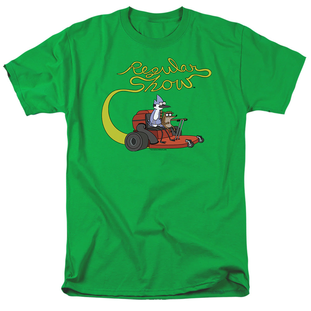Regular Show - Mower - Short Sleeve Adult 18/1 - Kelly Green T-shirt