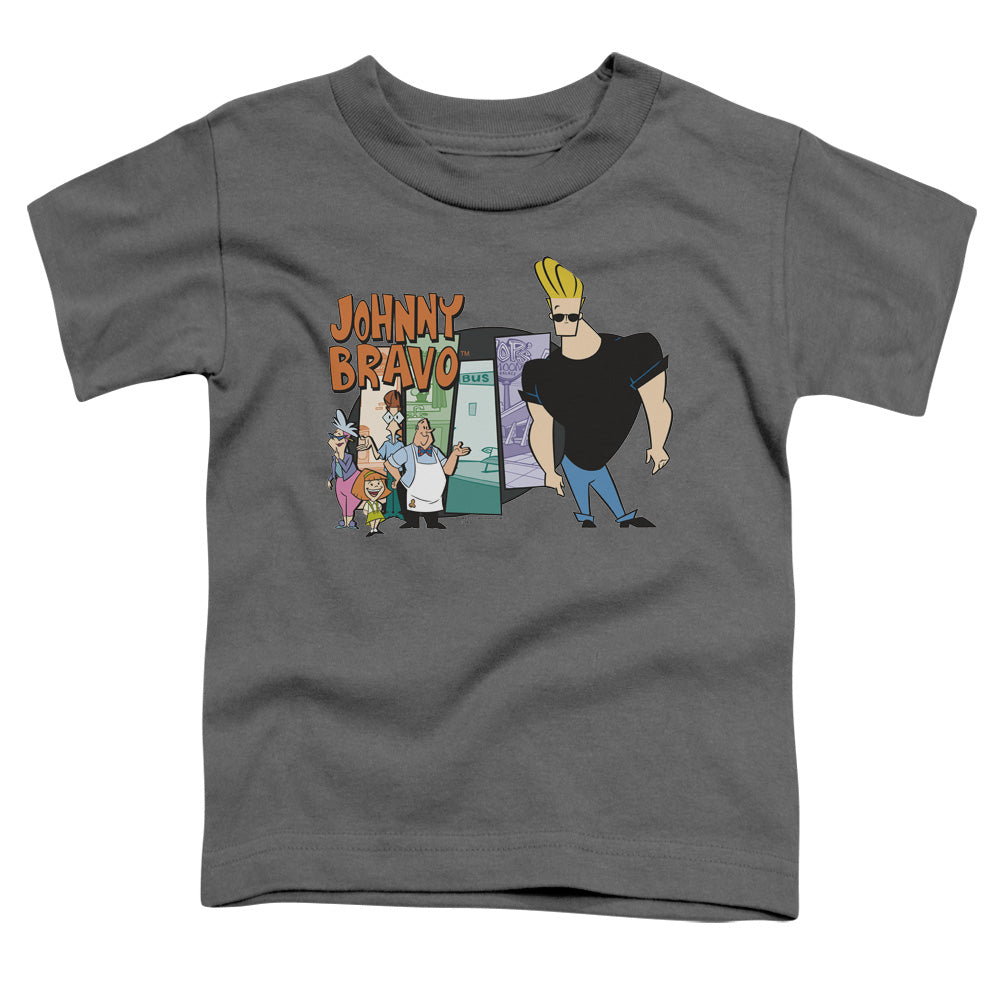Johnny Bravo - Johnny & Friends - Short Sleeve Toddler Tee - Charcoal T-shirt