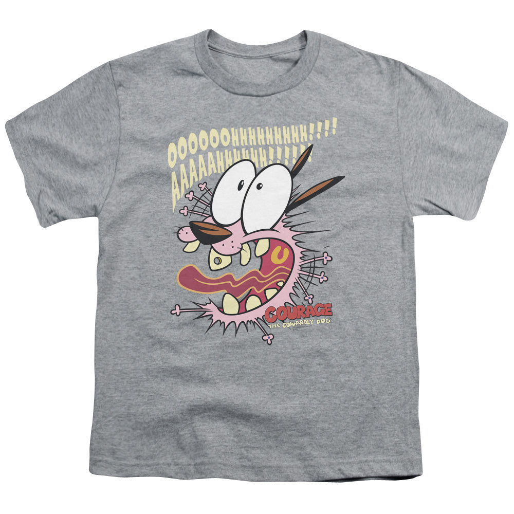 Courage The Cowardly Dog - Scaredy Dog - Short Sleeve Youth 18/1 - Athletic Heather T-shirt