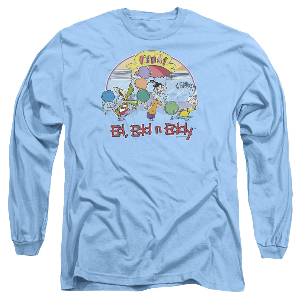 Ed Edd Eddy - Jawbreakers - Long Sleeve Adult 18/1 - Carolina Blue T-shirt