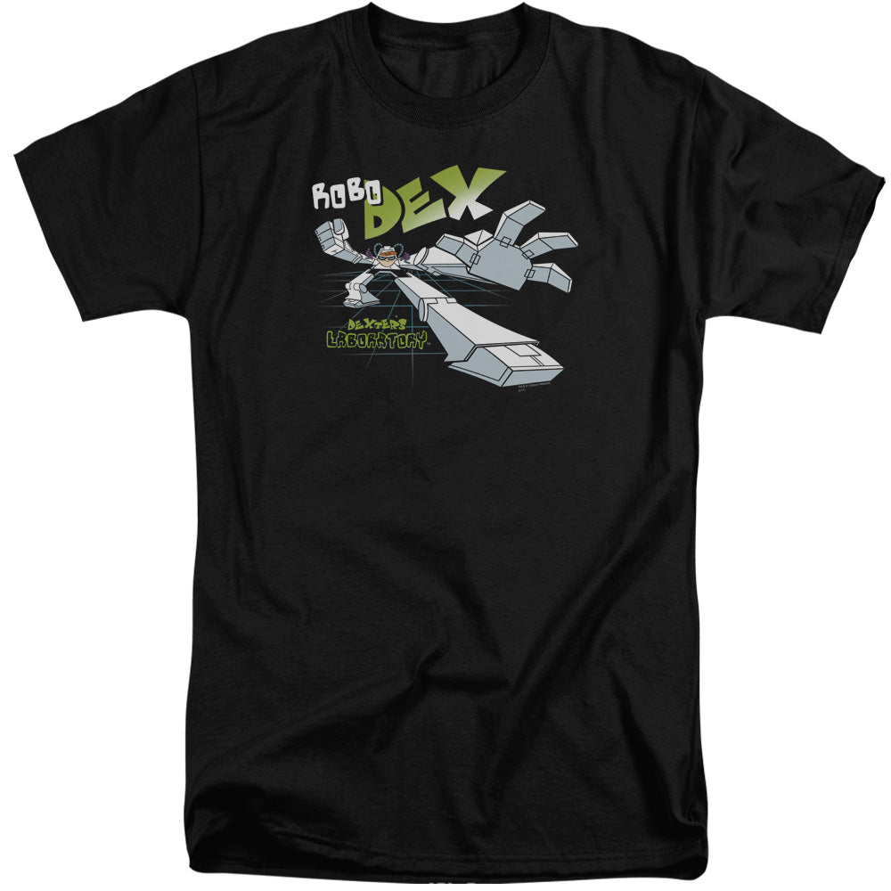 Dexters Laboratory - Robo Dex - Short Sleeve Adult Tall - Black T-shirt