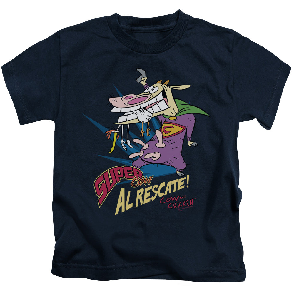 COW & CHICKEN SUPER COW - S/S JUVENILE 18/1 - NAVY - T-Shirt