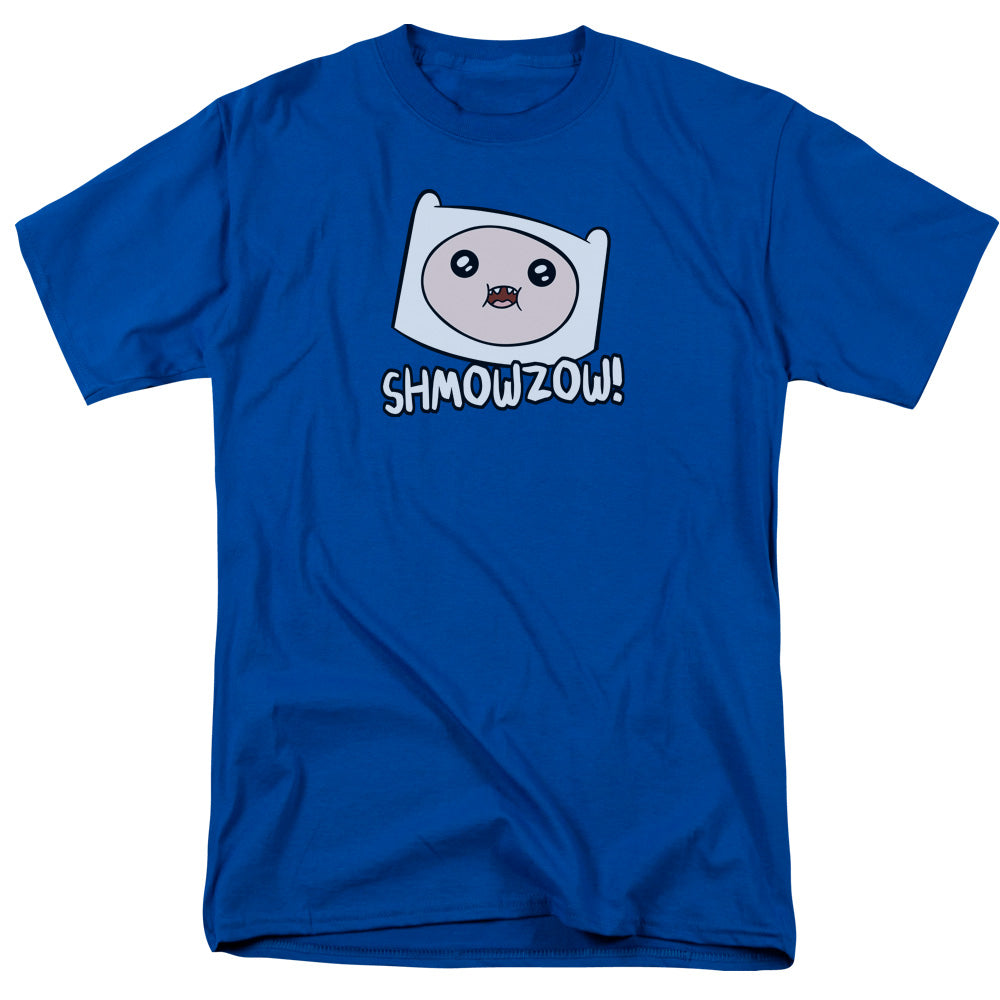 Adventure Time - Shmowzow - Short Sleeve Adult 18/1 - Royal Blue T-shirt