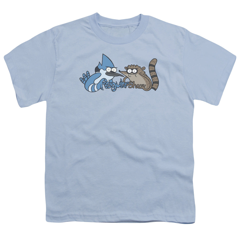 The Regular Show - Tattoo Art - Short Sleeve Youth 18/1 - Light Blue T-shirt