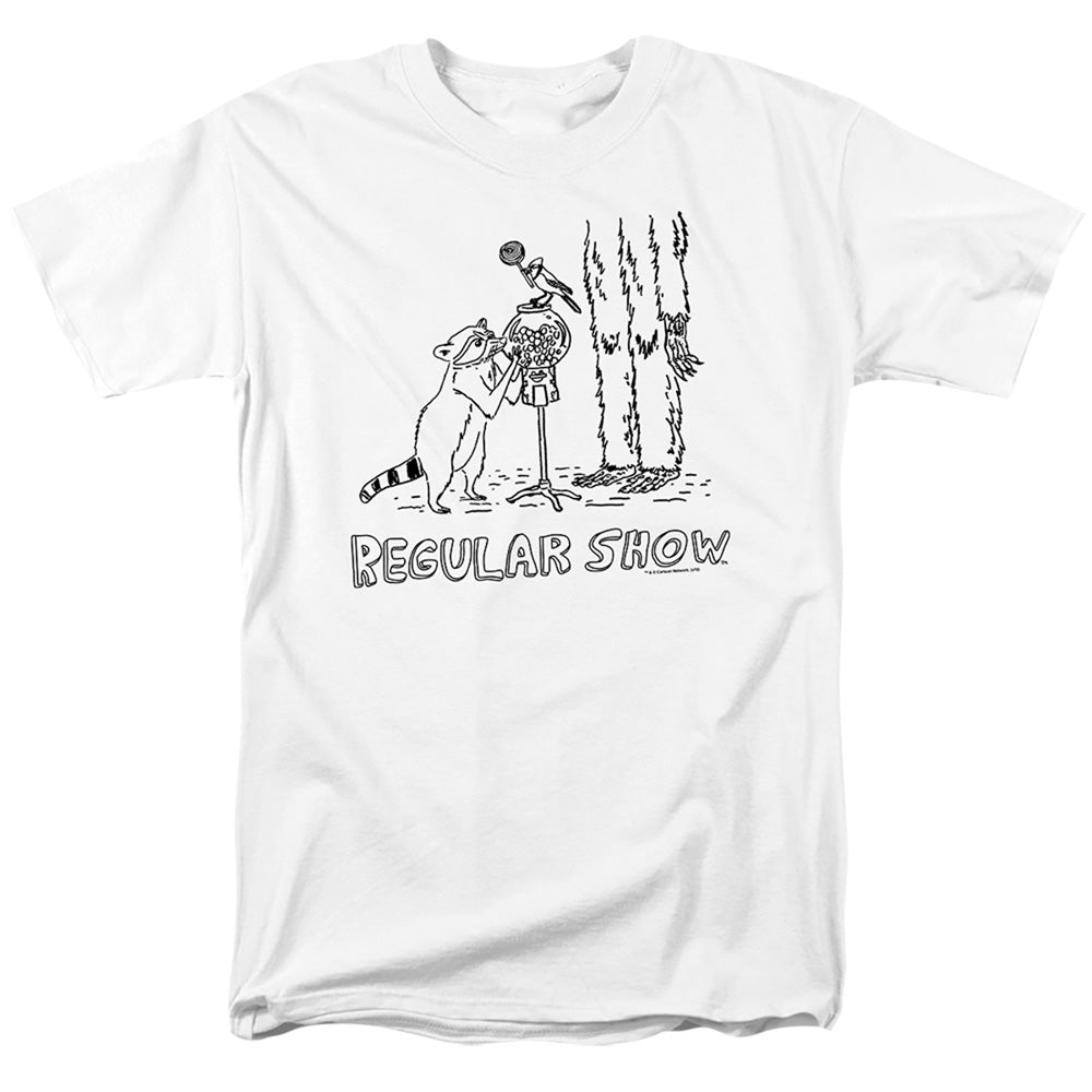 The Regular Show - Tattoo Art - Short Sleeve Adult 18/1 - White T-shirt