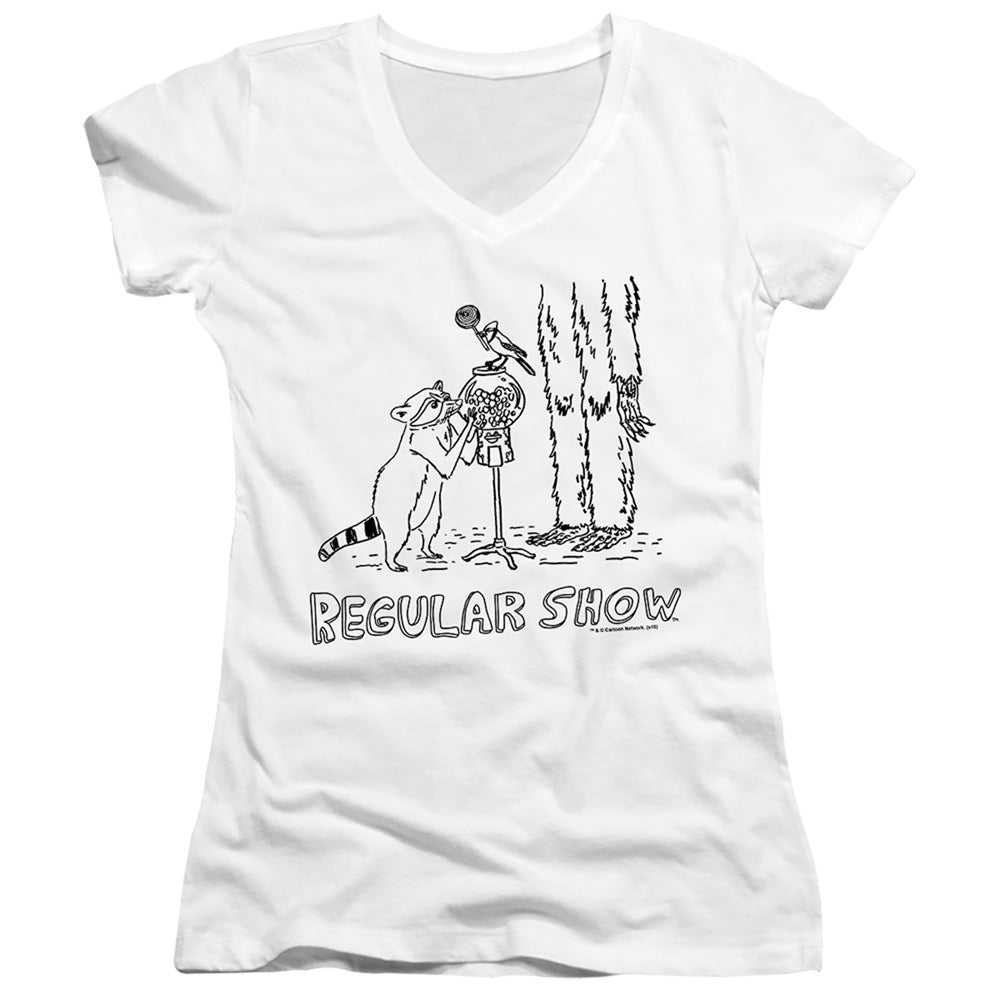 The Regular Show - Tattoo Art-junior V-neck - White