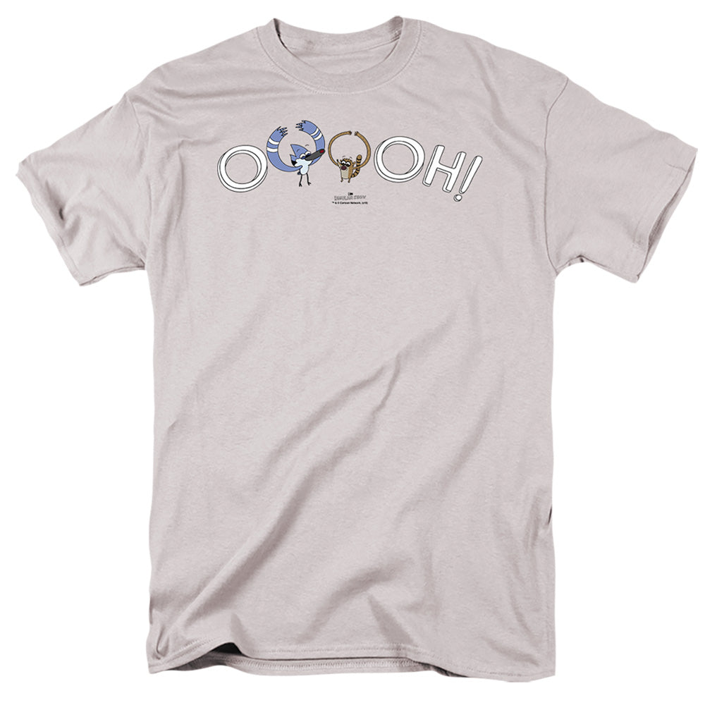 The Regular Show - Ooooh - Short Sleeve Adult 18/1 - Silver T-shirt