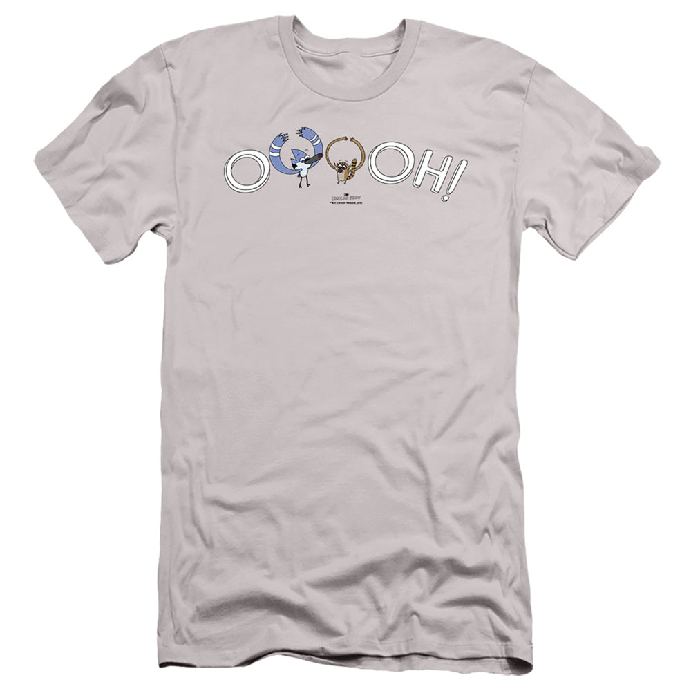 The Regular Show - Ooooh - Short Sleeve Adult 30/1 - Silver T-shirt