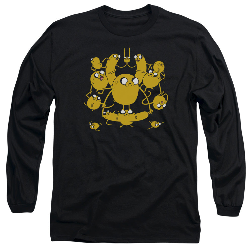 Adventure Time - Jakes - Long Sleeve Adult 18/1 - Black T-shirt