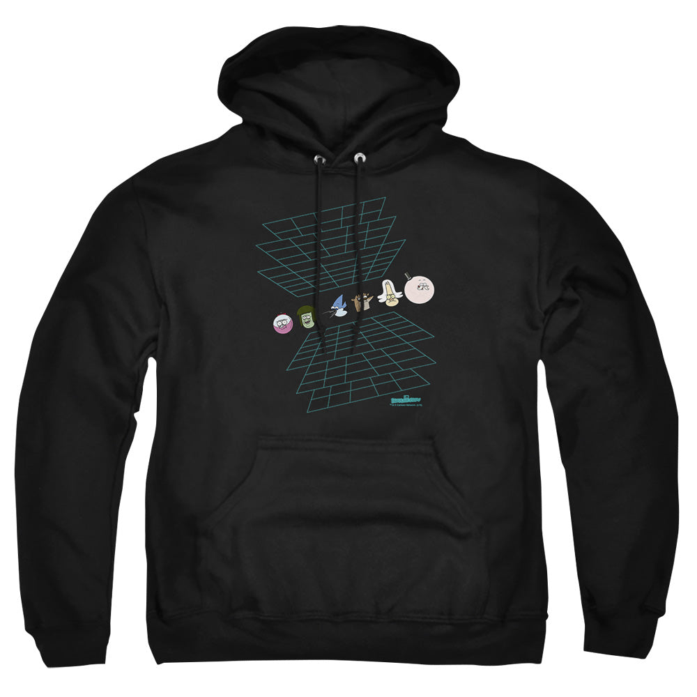 The Regular Show - Regular Grid - Adult Pull-over Hoodie - Black