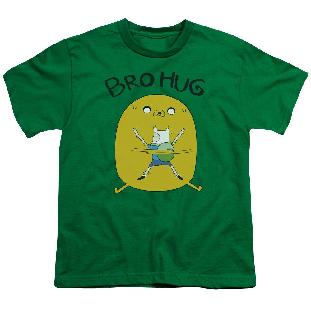Adventure Time - Bro Hug - Short Sleeve Youth 18/1 - Kelly Green T-shirt