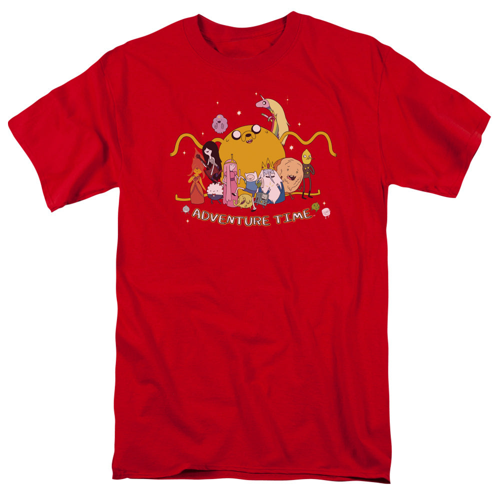 Adventure Time - Outstretched - Short Sleeve Adult 18/1 - Red T-shirt