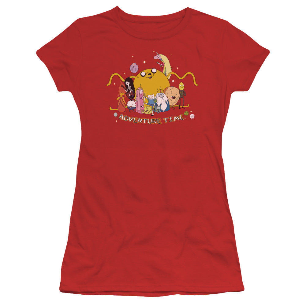 Adventure Time - Outstretched - Short Sleeve Junior Sheer - Red T-shirt