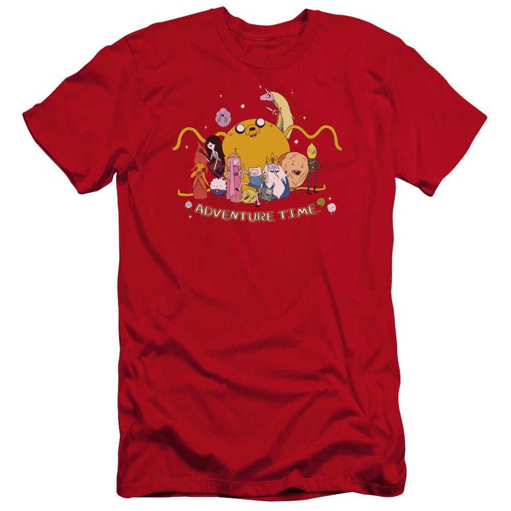 Adventure Time - Outstretched-hbo Short Sleeve Adult 30/1 - Red T-shirt