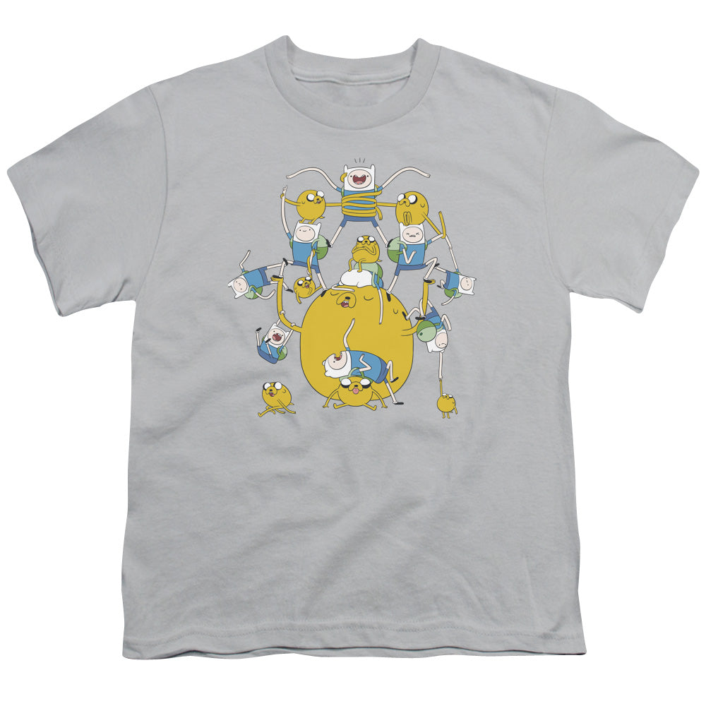 Adventure Time - Finn&jake Group - Short Sleeve Youth 18/1 - Silver T-shirt