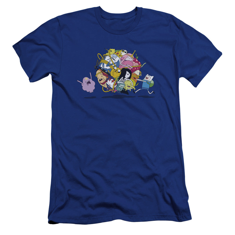 Adventure Time - Glob Ball-hbo Short Sleeve Adult 30/1 - Royal Blue T-shirt
