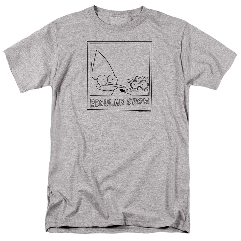 Regular Show - Poloroid - Short Sleeve Adult 18/1 - Athletic Heather T-shirt