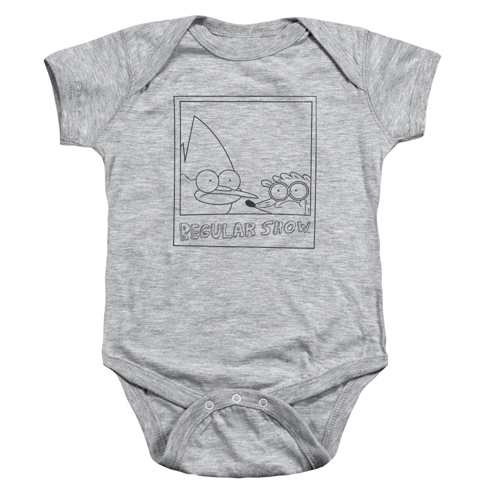 Regular Show - Poloroid-infant Snapsuit - Athletic Heather