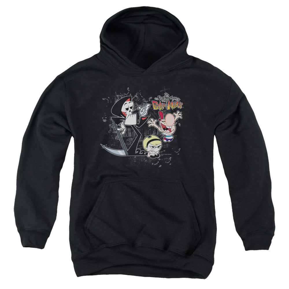 Billy & Mandy - Splatter Cast - Youth Pull-over Hoodie - Black