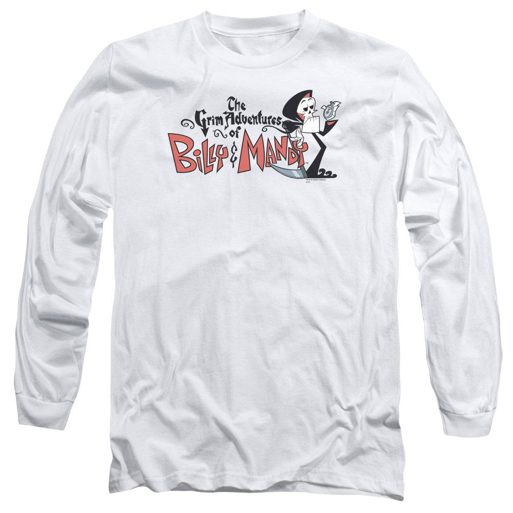 Billy & Mandy - Logo - Long Sleeve Adult 18/1 - White T-shirt