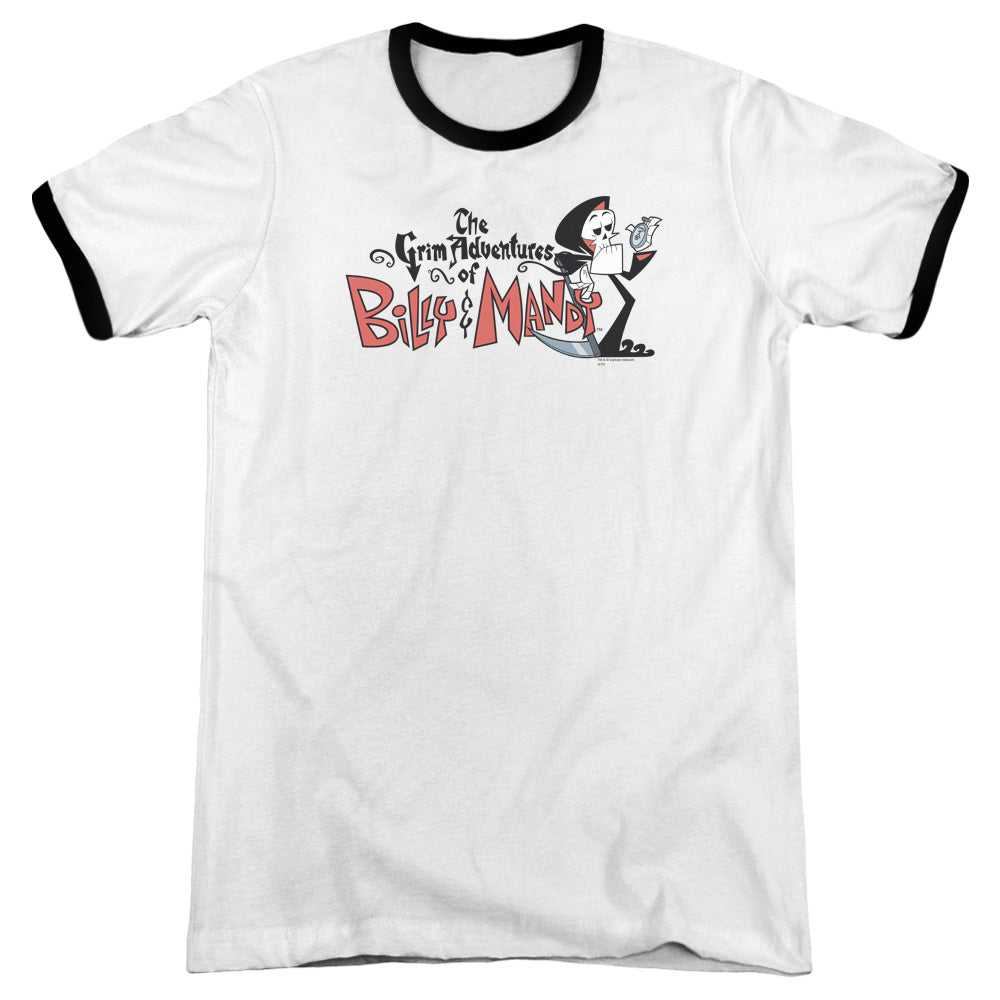 Billy & Mandy - Logo - Adult Ringer - White/black