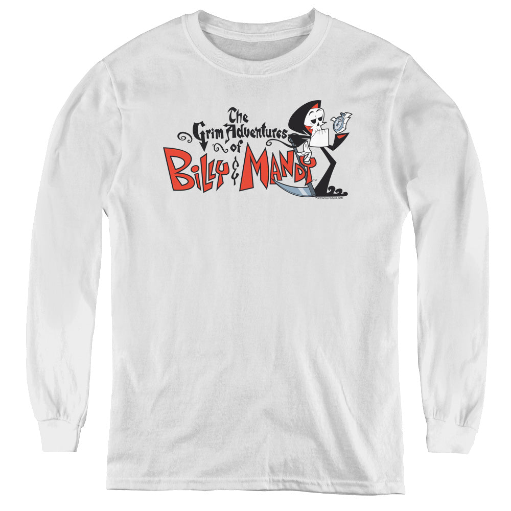Billy & Mandy - Logo - Youth Long Sleeve Tee - White
